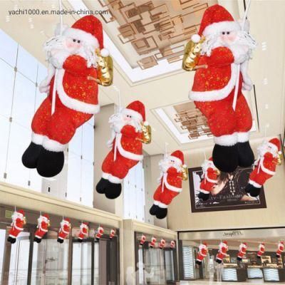 Promotion Christmas Decoration Cartoon Fabrics Santa Claus Market Showcase