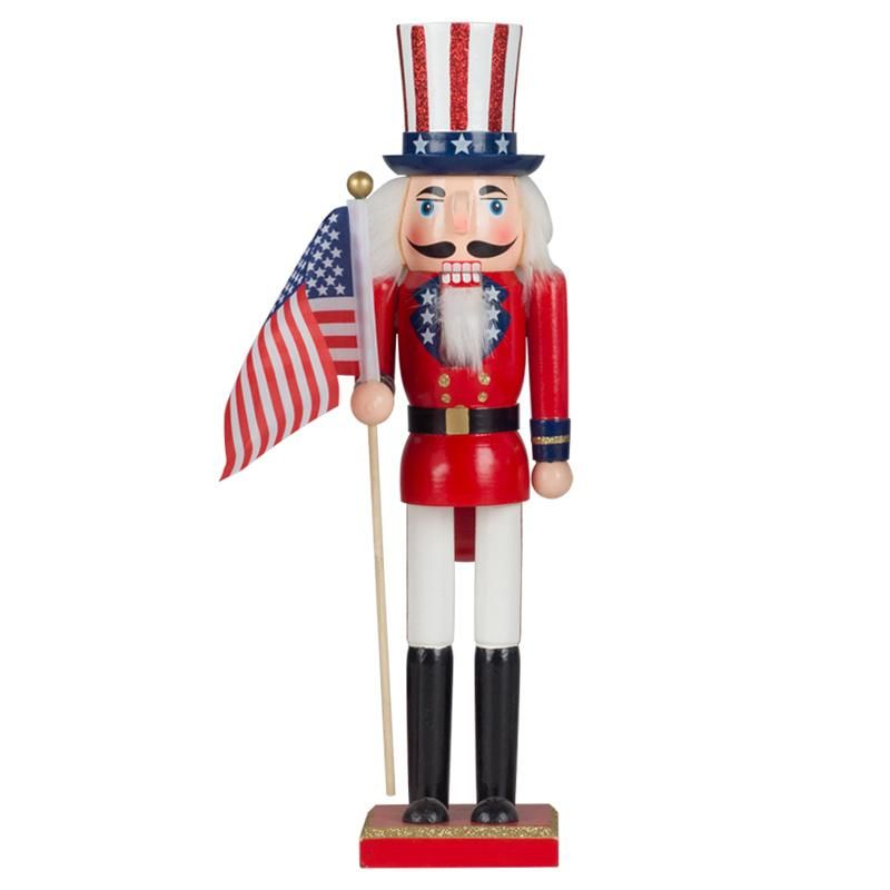 Factory Wholesale Wooden Deco Table-Top Nutcracker Holiday Home Ornament