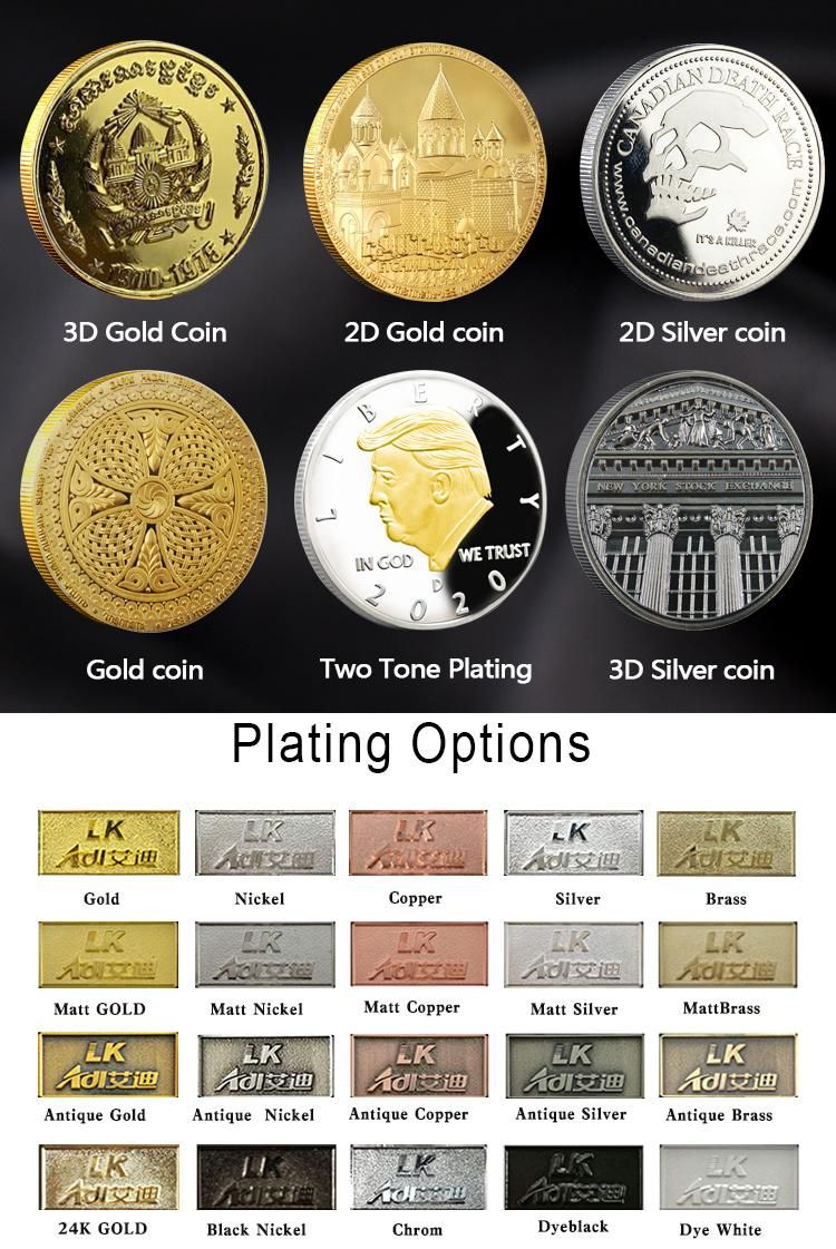 Canada 24K Gold Plating Art Challenge Animal Engraved Coins