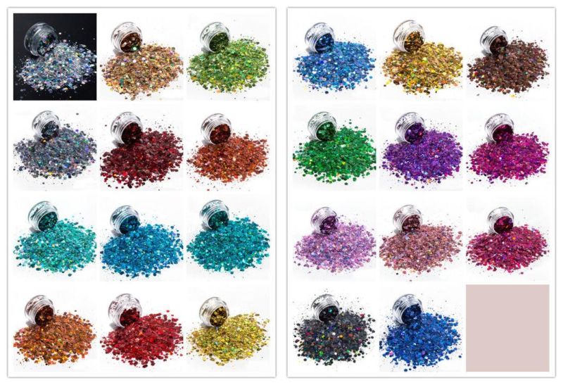 Hot Sell Bulk Wholesale Eco-Friendly Resistant Solvent Chunky Dust Glitter for Craft