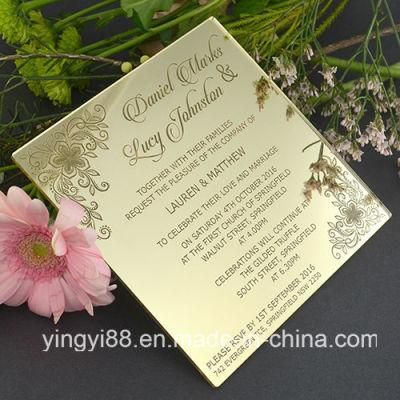Custom Engraved Acrylic Wedding Invitations