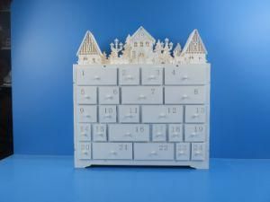 1506 White Christmas House with Decoration Cube Boxes
