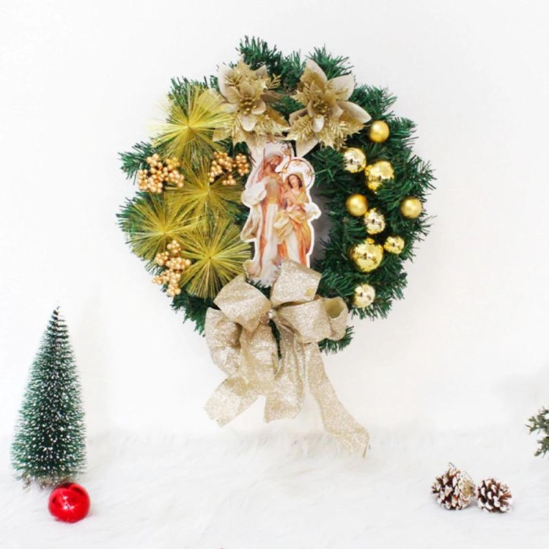 OEM 30cm 40cm Dia Christmas Wreath for Holiday Time Decorates