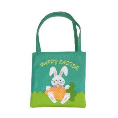 2021 Custom Fabric Bunny Felt Rabbit Gift Bag Easter Baskets in Bulk
