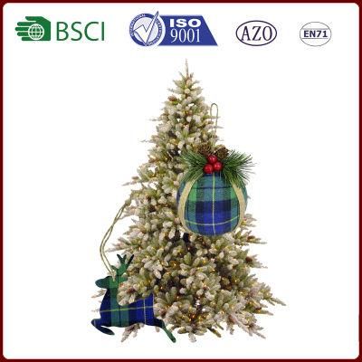 Christmas Tree Decoration Ideas Plaid Xmas Ornament Tartan Indoor Home Decoration Ornament Christmas Tree Ornament