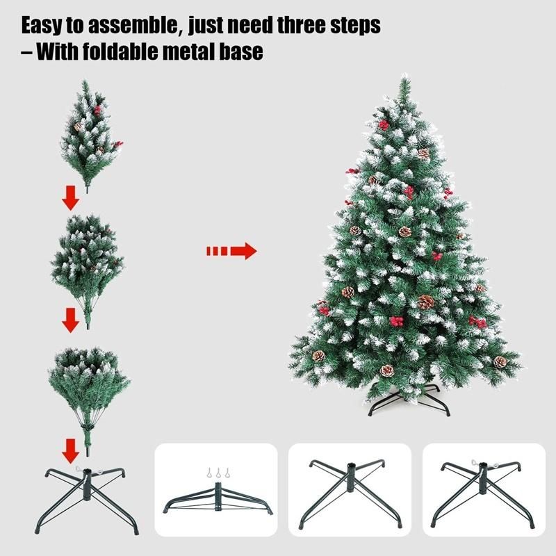 Hot Sell Flocked Xmas Tree Decoration 120cm Artificial Christmas Tree