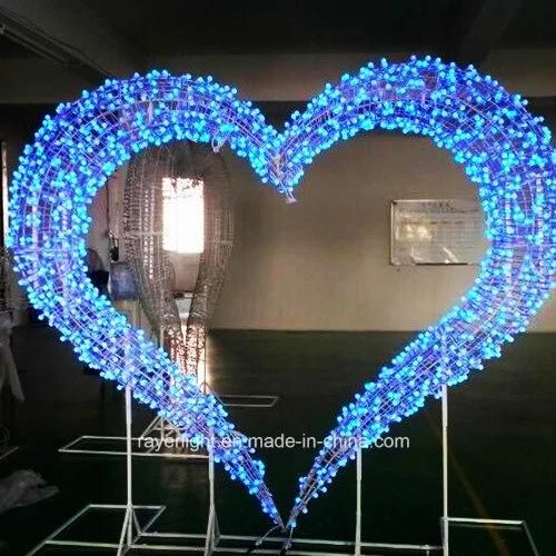 Garden Huge Festival Decorative Lighting LED Heart Motif Lights