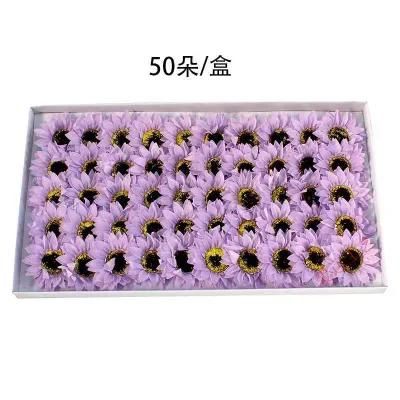 50PCS Soap Sunflowers Factory Cheaper Flower for Valentine&prime;s Day, Christmas, Decoration
