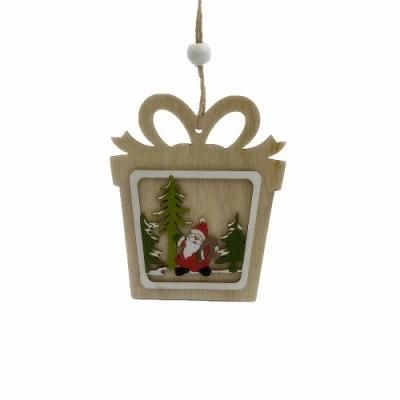 Xmas Home Decorations Mini Wooden Hanging Ornaments