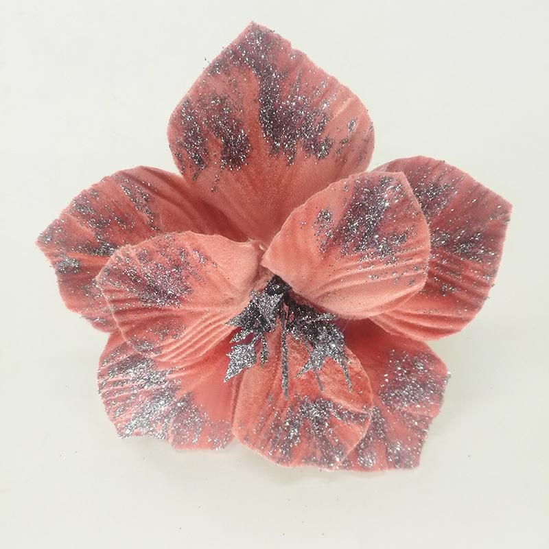 Hot Selling Artificial Simulation Christmas Flower for Decoration Xmas Ornament