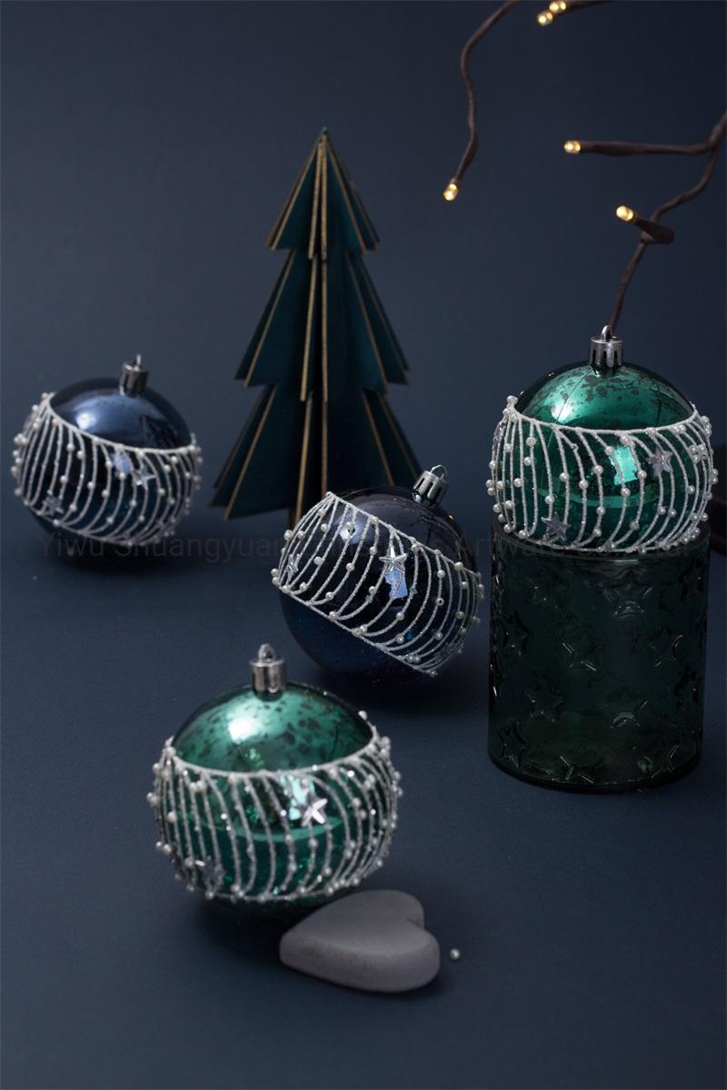 Artificial Christmas Hanging Balls for Holiday Wedding Party Decoration Supplies Hook Ornament Craft Gifts