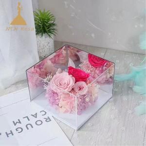 Clear Acrylic Rose Box Christmas Gift Set