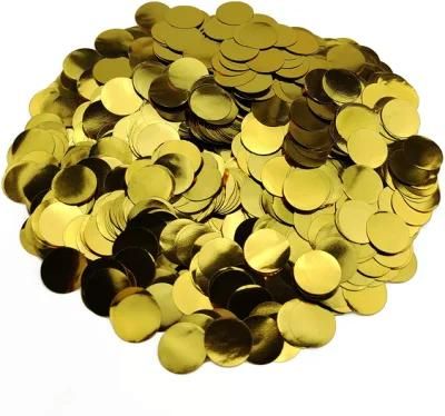 2.5cm Gold Silver Rose Gold Green Blue Black Confetti Dots Fortable Scatter Wedding Festival DIY Sparkling Round Metallic Glitter Foil Circle