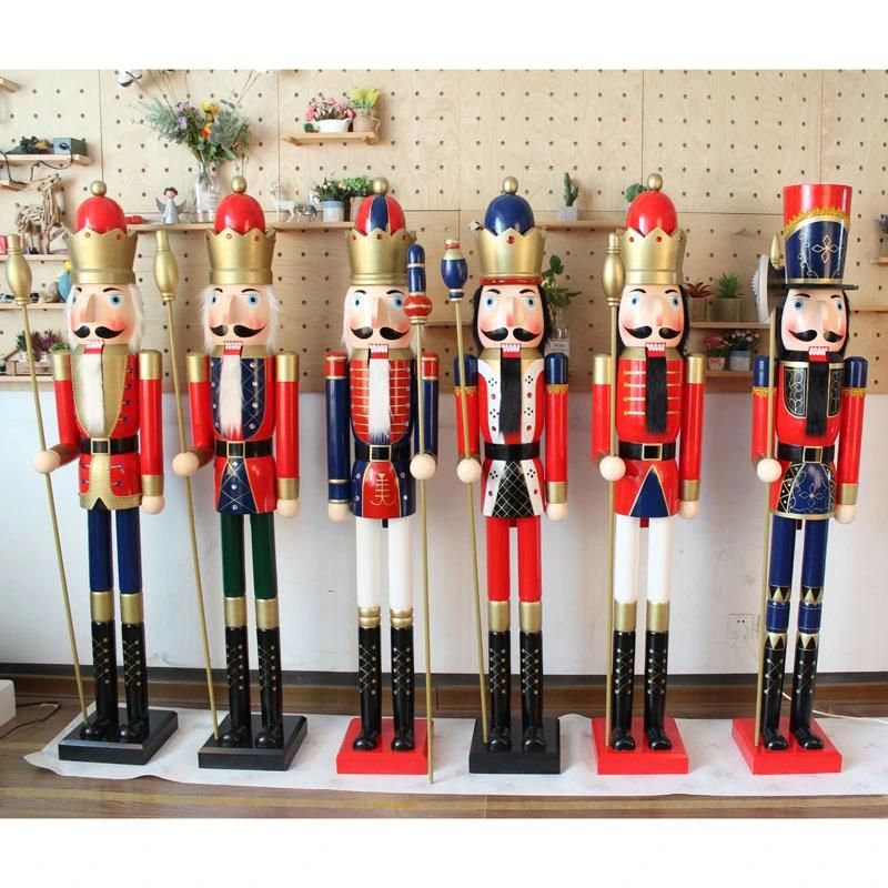 Wholesale Christmas Decoration Ornament 180cm Wooden Life Size Large Nutcrackers