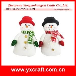 Christmas Decoration (ZY14Y17-3-4) Comfortable Feel Warm Christmas Snowman Toy Decoration