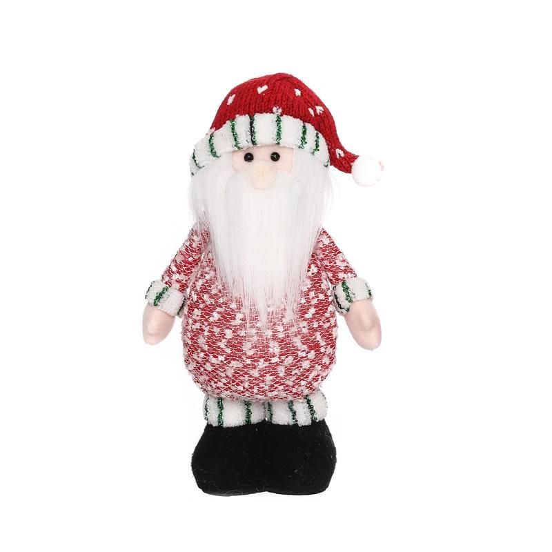 Cross Border New Christmas Decorations Can Be Illuminated Santa Claus Snowman Elk Figure Ornaments Lighting Standing Doll Ornaments