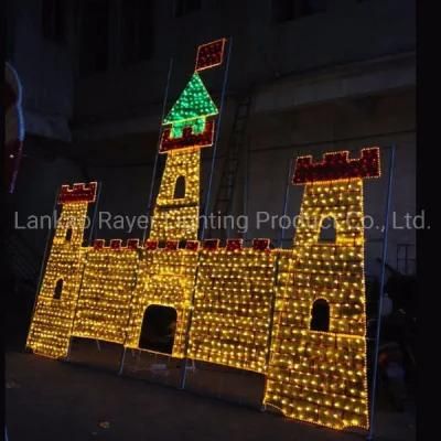 2D Small Shipping Size Residential Christmas Garden Decoration LED Motif Lights