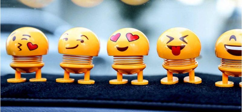 Smiling Face Spring, Bouncing Doll, Car Smiley Doll, Desktop Dolls