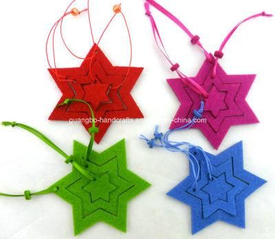 Custom Colorful Xmas Christmas Tree Felt Decoration Hanger