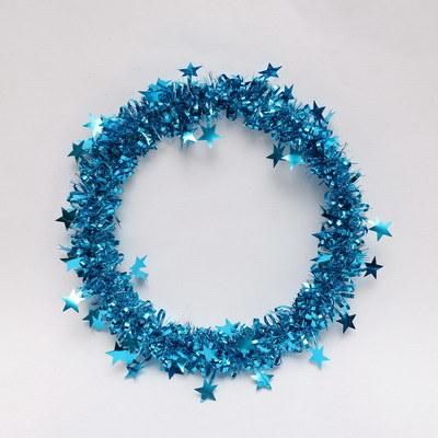 Yiwu Shuangyuan BSCI Certificate Light Blue Christmas Pet Tinsel Wreath