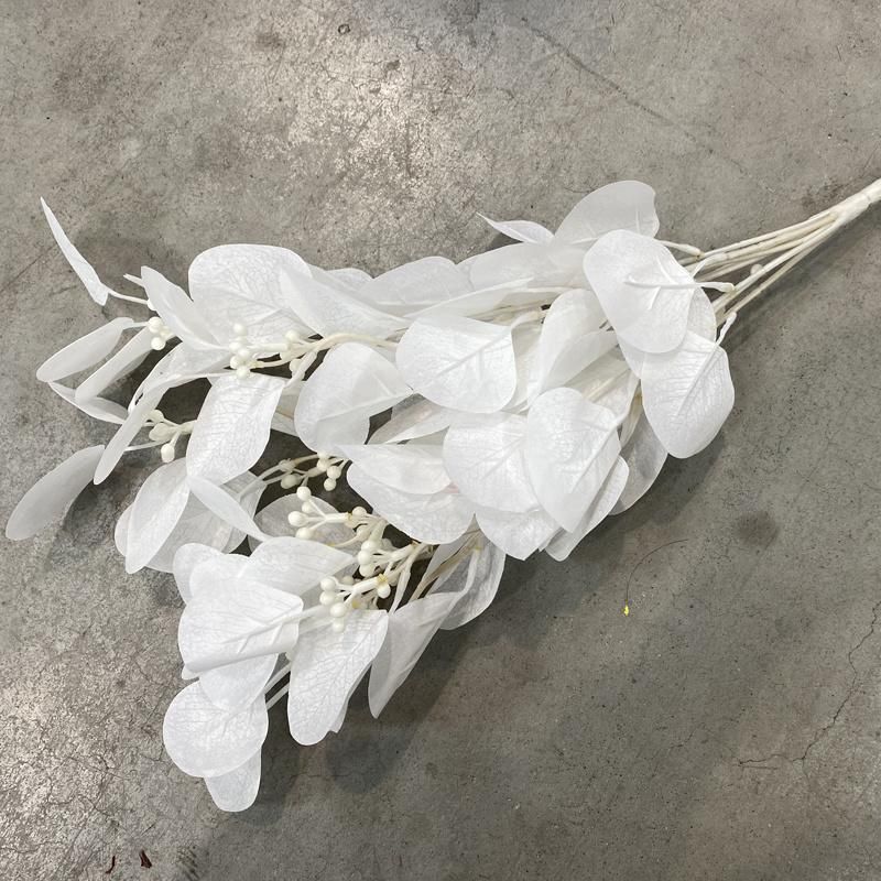 China Artificial Flower Factory 9 Forks High Quality Artificial Eucalyptus Wholesale