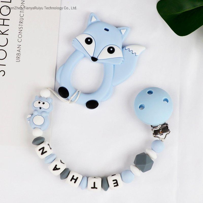 Round Silicone Pacifier Clip Silicone Teething Bead Baby Clip Accessories Clip Clasp Toy DIY Pacifier Chain Tool