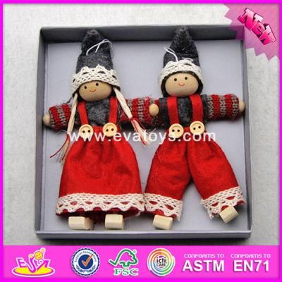 2017 New Products Lovely Characters Wooden Girls Christmas Toys W02A234