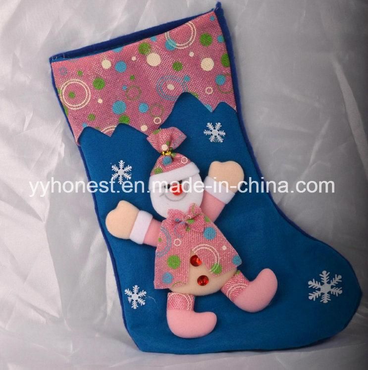 Merry Christmas Gifts Tube Stocking Decoration 3D Christmas Sock