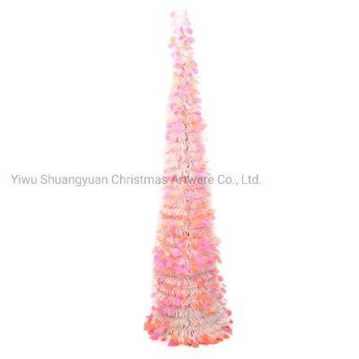 High Quality Popular 5FT Shiny Christmas Pet Tinsel Tower