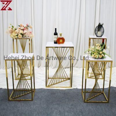 Nordic PVC Desktop Flower Stand Modern Balcony Floor Standing Metal Dessert Stand Decorations