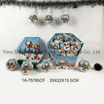 Promotional Christmas Decoration Paper Wrapped Foam Ball