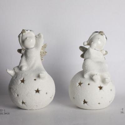 New Design Christmas Ceramic Decor Lovely Angel Shape for Home Decoration