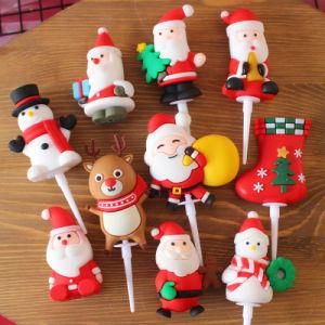 Santa Claus Snowman Elk Cake Decoration Christmas Decorations