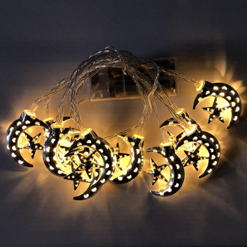 Ramadan Party Crescent Moon Shape Decorations String Lights Home Decor Lightings