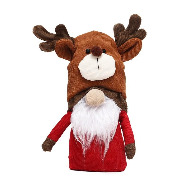 Amazon′ S New Cross-Border Christmas Decorations, Two-Headed Rudolph Figures, Snowman Dolls, Window Dressing Ornaments