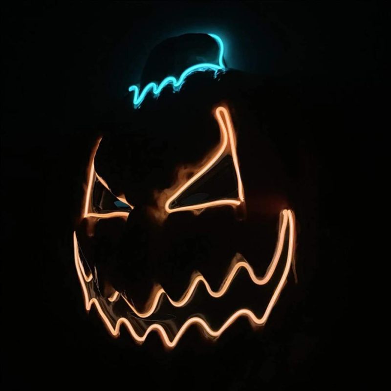 Halloween Scary LED Pumpkin Mask EL Light up for Party