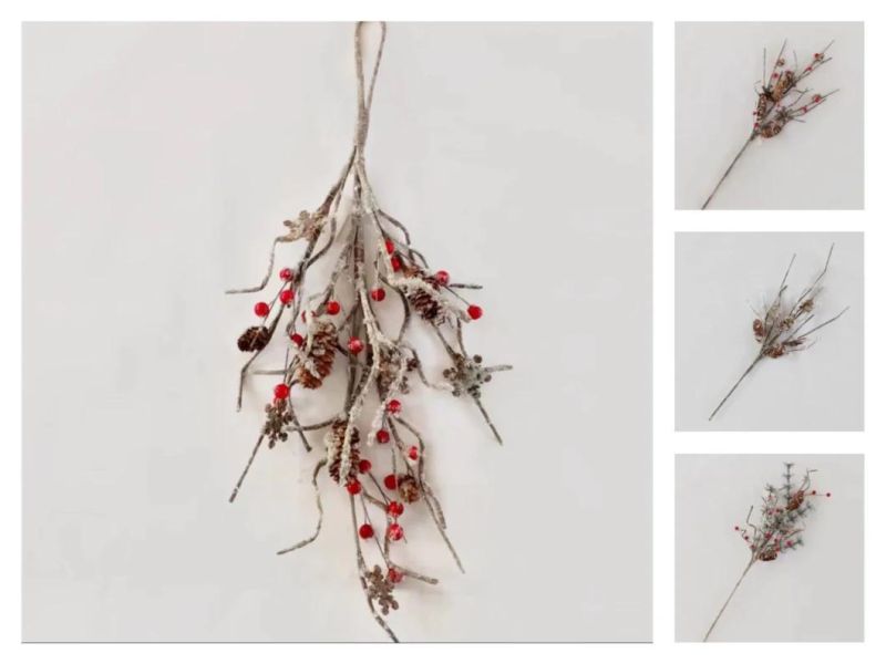 Manufacturer Handmade Home Decor Hanging Pinecone Pick Christmas Decoration