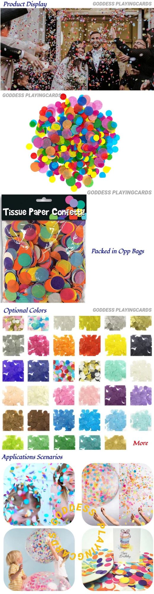 2cm Circle Round Paper Confetti Mix Colorful Tissue Paper Confetti