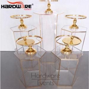 2020 Newest Design Clear Acrylic Elegant Cake Stand Wedding