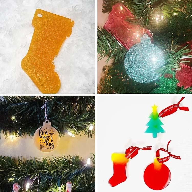 Custom DIY Keychains Resin Casting Mold Christmas Tree Pendant Silicone Mold