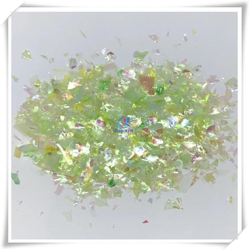Multicolor Iridescent Ice Flakes for Craft and Art