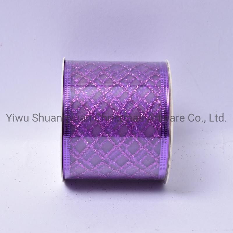 Christmas Ribbon Decor for Holiday Wedding Party Decoration Supplies Hook Ornament Craft Gifts