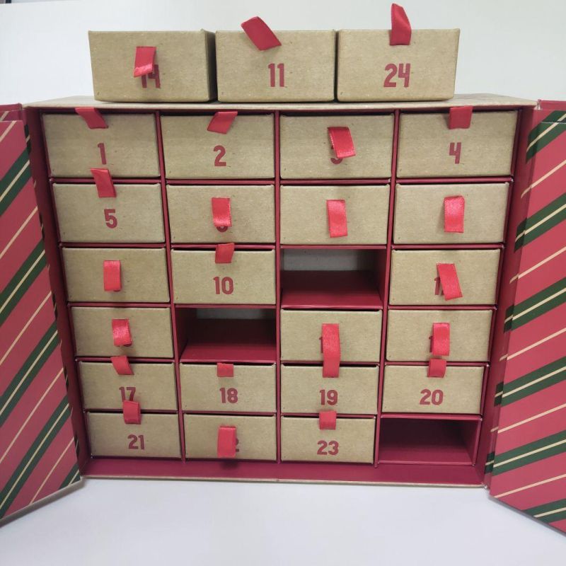 Bespoke Christmas Countdown Calendar Box with Various Styles, High Quality and Luxury