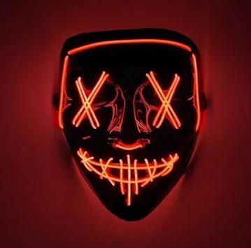 Hot Sell LED Halloween Party Luminous Facemask for Halloween