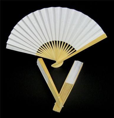 White Folding Paper Fan Dance Wedding Party for Unisex Gifts