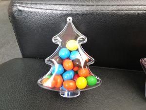 High Quality PS of Food Grade Plastic Openable Tree Shape Christmas Decoration &amp; Food Container
