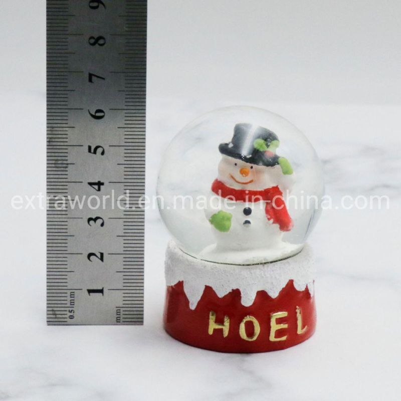 2021 Novelly Polyresin Custom Santa Snowman Water Ball Christmas Decorations