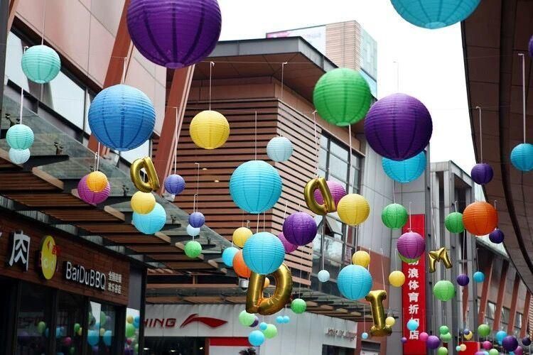 Wholesale Spot 30 Colors 9 Sizes Birthday Party Decorations Circle Lanterns Wedding Festival Birthday Halloween Decoration Pendant