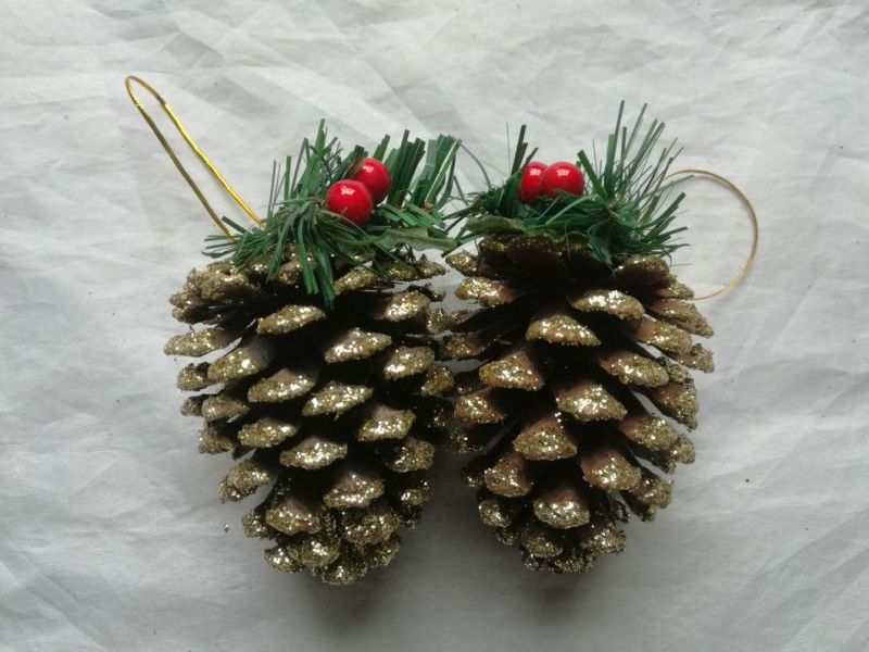 Pine Connatural Pine Cones for Christmas Ornaments Dried Flowers with Various Colors