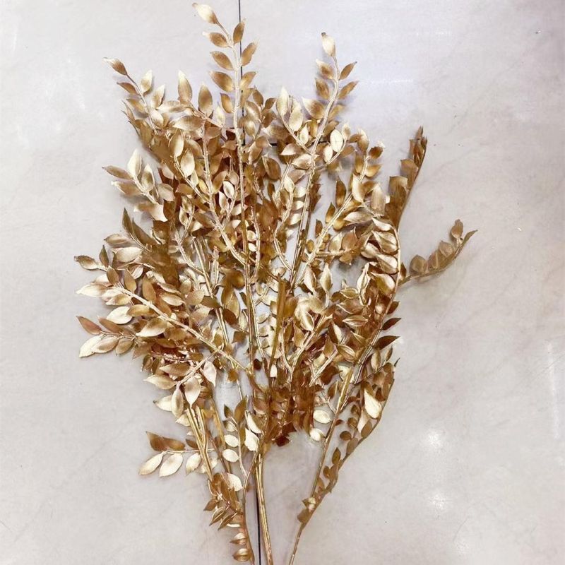 Artificial Gold Color Wheat Planting Ornament for Christmas Festival Decoration